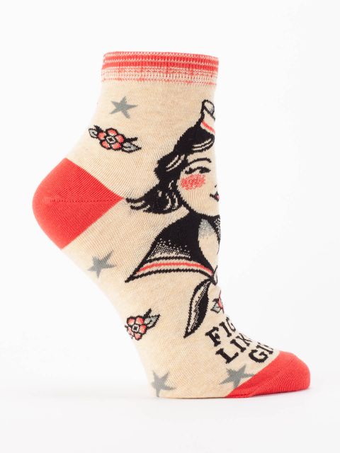 Image of Fight Like A Girl W-Ankle Socks BLUEQ